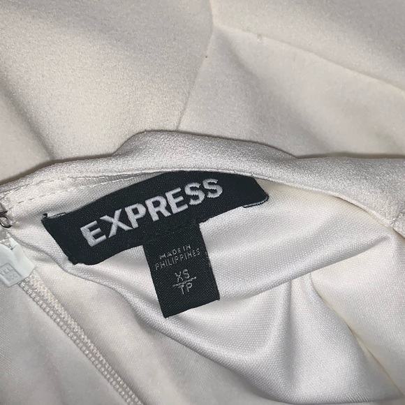 EXPRESS white Classy Dress Ruffle - Picture 3 of 5